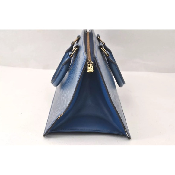 Authentic Louis Vuitton Epi Sac Triangle Hand Bag Blue M52095 LV 4183K - Picture 3 of 16